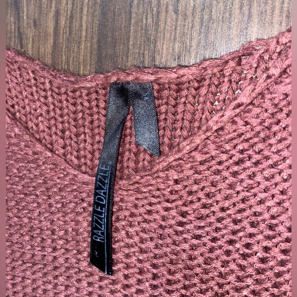 Tilly’s Razzle Dazzle Mauve Knit Sweater XS - Picture 4 of 9